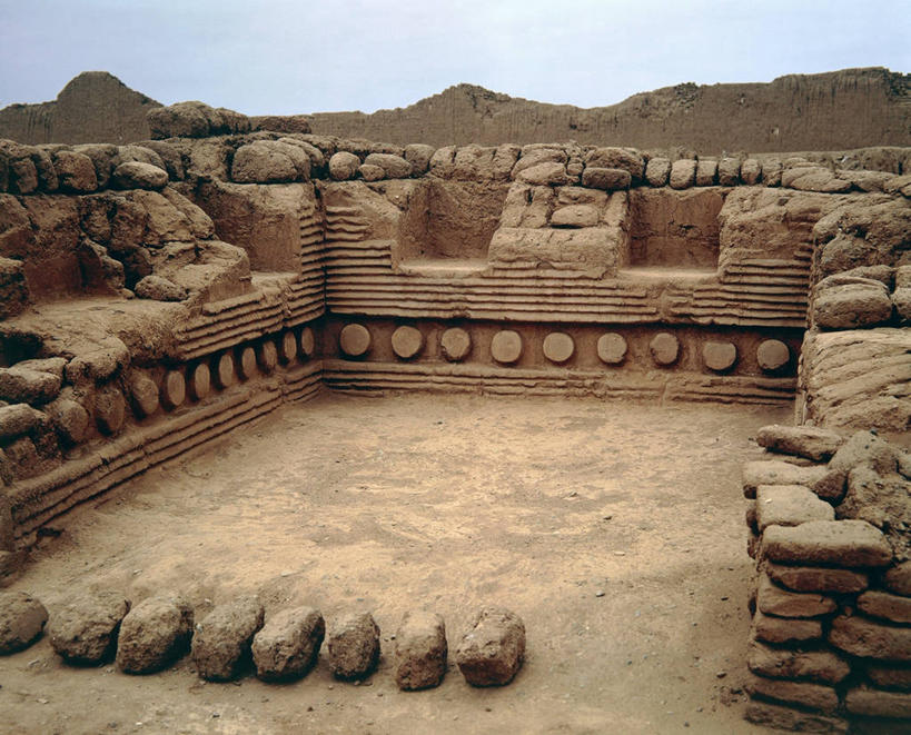 无人,横图,室外,白天,建筑,秘鲁,历史,废墟,地标建筑,摄影,考古学,万里无云,几何形状,彩图,过去