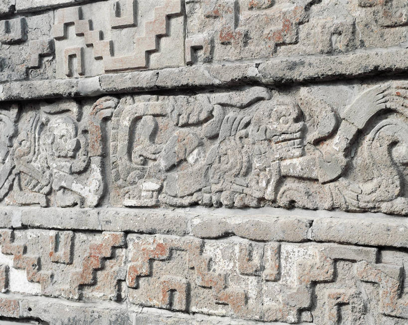 无人,横图,室外,特写,白天,墨西哥,墙,摄影,考古学,拉丁美洲,瓦哈卡,古代文明,美术工艺,彩图,浅浮雕,拉美文明