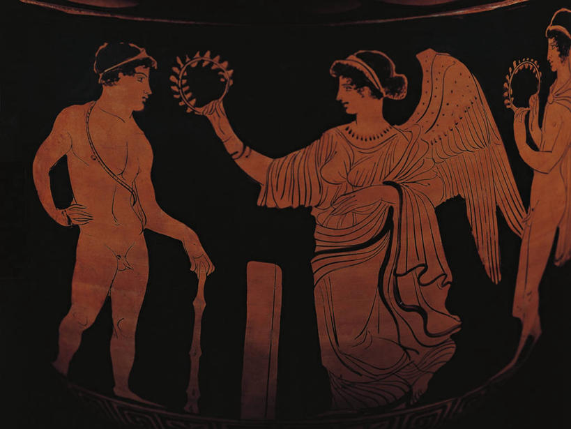 裸体,无人,运动员,站,横图,特写,绘画,满意,骄傲,成功,艺术,装饰,标志,长袍,符号,陶瓷制品,古典,拿着,历史,文化,标识,古代,工艺品,品味,陶器,摄影,宗教,美术,高雅,成就,手艺,美学,胜利女神,性别符号,古希腊,古代文明,美术工艺,获胜,王冠,彩图,传统服装,给予,男性符号,传统文化,过去