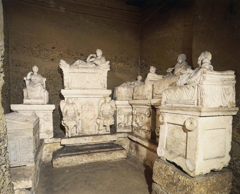 无人,横图,室内,雕塑,意大利,历史,摄影,考古学,坟墓,石棺,翁布里亚大区,美术工艺,彩图,过去