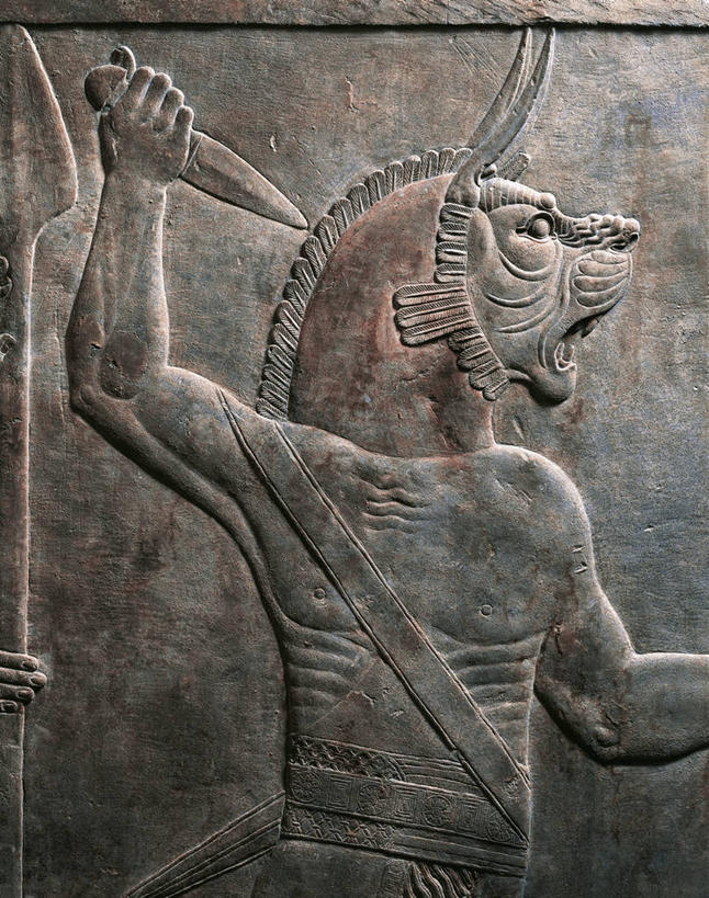 无人,竖图,特写,侧面,狮子,雕塑,伊拉克,神话,历史,握紧,摄影,宗教,保护,考古学,美术工艺,彩图,匕首,拟人,过去,减轻