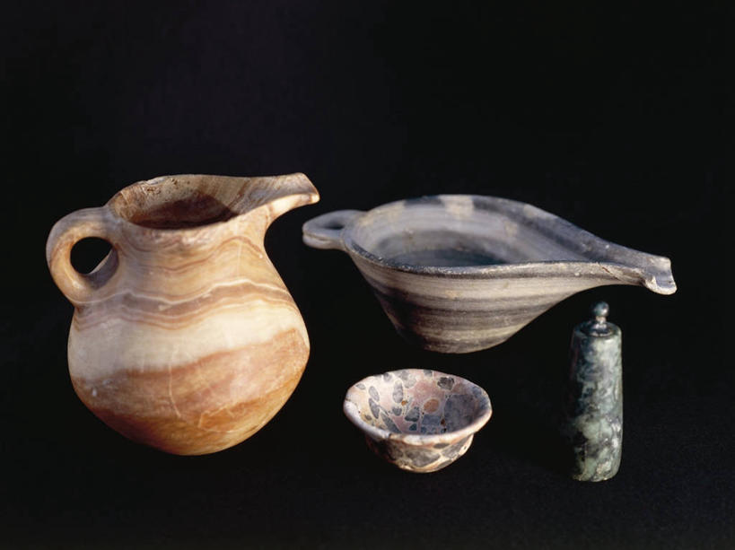 无人,横图,静物,花瓶,希腊,黑色背景,历史,四个,摄影,考古学,简单,克里特岛,美术工艺,彩图,影棚拍摄,过去