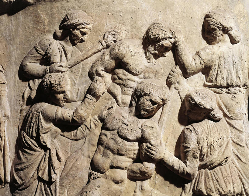 裸体,无人,横图,特写,雕塑,标志,符号,首都,历史,标识,古罗马,摄影,部分,犯人,性别符号,古代文明,美术工艺,拷问,跪着,彩图,全画面,全框架,全帧,浅浮雕,全画幅,男性符号,灰膏