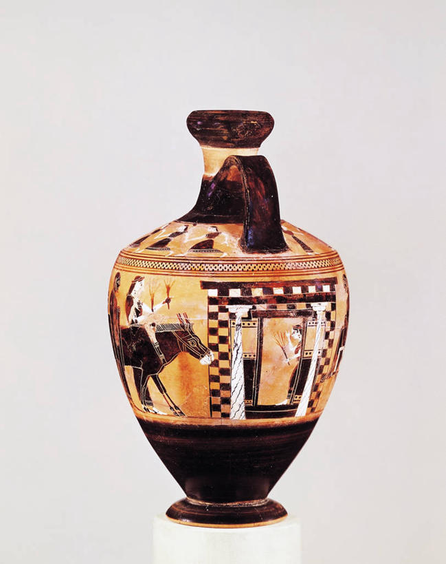 无人,竖图,米色背景,陶瓷制品,一个,陶器,摄影,单个,手艺,驴子,古希腊,古代文明,美术工艺,彩图,影棚拍摄,双耳罐