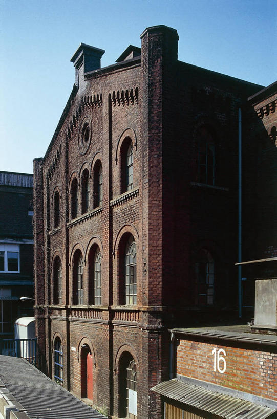 无人,竖图,室外,白天,建筑,德国,数字,历史,砖墙,地标建筑,工业,摄影,纺织厂,德国文化,万里无云,彩图,过去