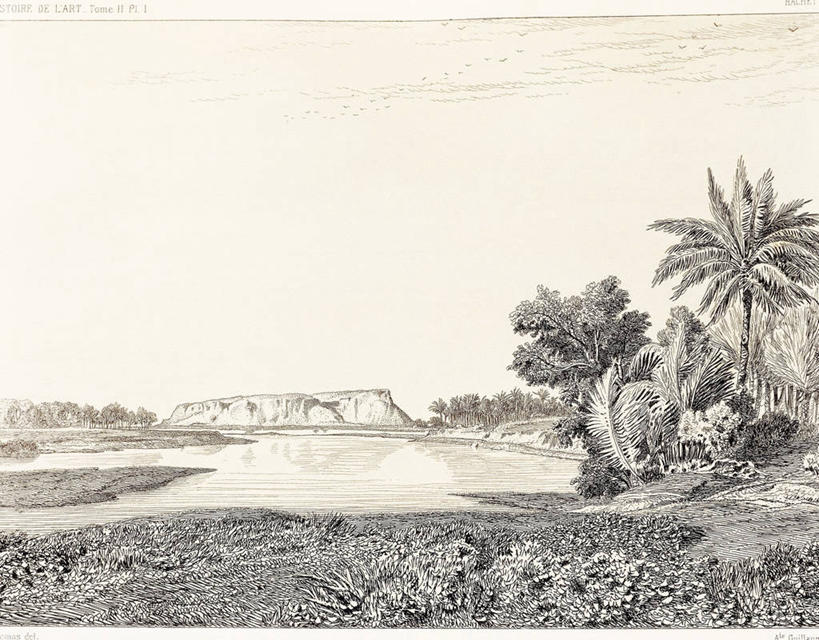 无人,横图,室外,绘画,棕榈树,伊拉克,艺术,城镇,古典,文化,工艺品,品味,摄影,美术,高雅,美学,巴比伦,美术工艺,彩图,雕刻术