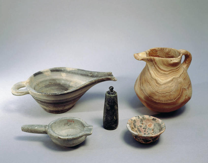 无人,横图,静物,花瓶,希腊,蓝色背景,陶瓷制品,水壶,碗,摄影,克里特岛,古希腊,古代文明,美术工艺,彩图,影棚拍摄