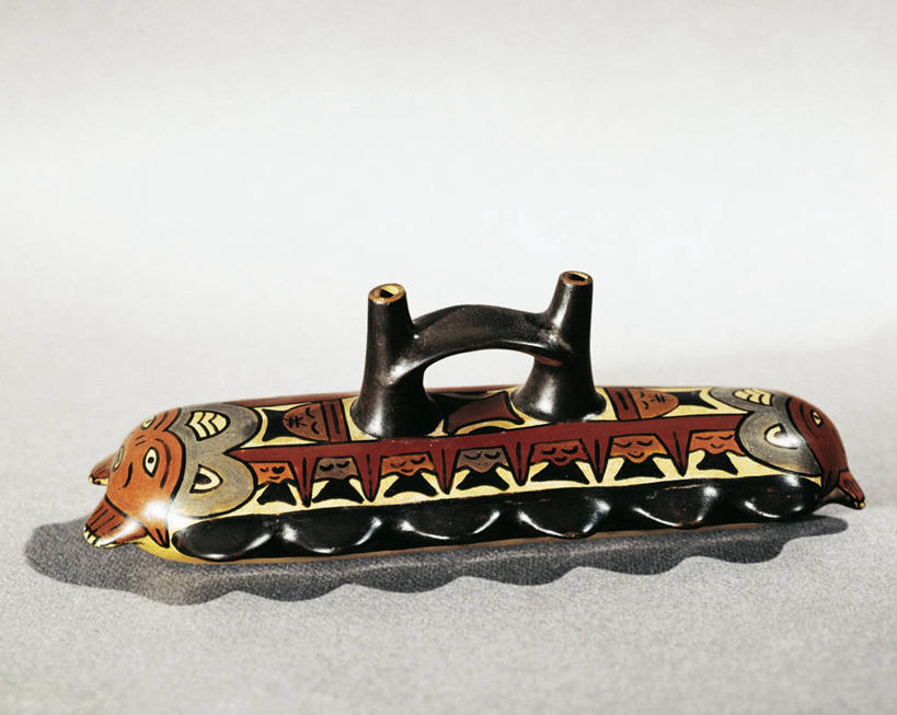 无人,横图,竖图,特写,秘鲁,形状,陶瓷制品,一个,容器,南美,摄影,单个,南美洲,拉丁美洲,美洲,蜈蚣,秘鲁共和国,伊卡,纳斯卡,亚美利加洲,南亚美利加洲,玉米之仓,美术工艺,伊卡省,彩图,影棚拍摄