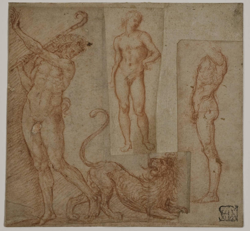 成年人,裸体,三个人,站,横图,插画,数码,科技,狮子,伸展,阴影,网络,纸,高光,几何,计算机图形,文艺复兴,合成,图画,拿着,画,摄影,电脑合成图,数码合成图,合成图,漫画,草图,粉笔画,写实,具体,具象,男人,画画,彩图