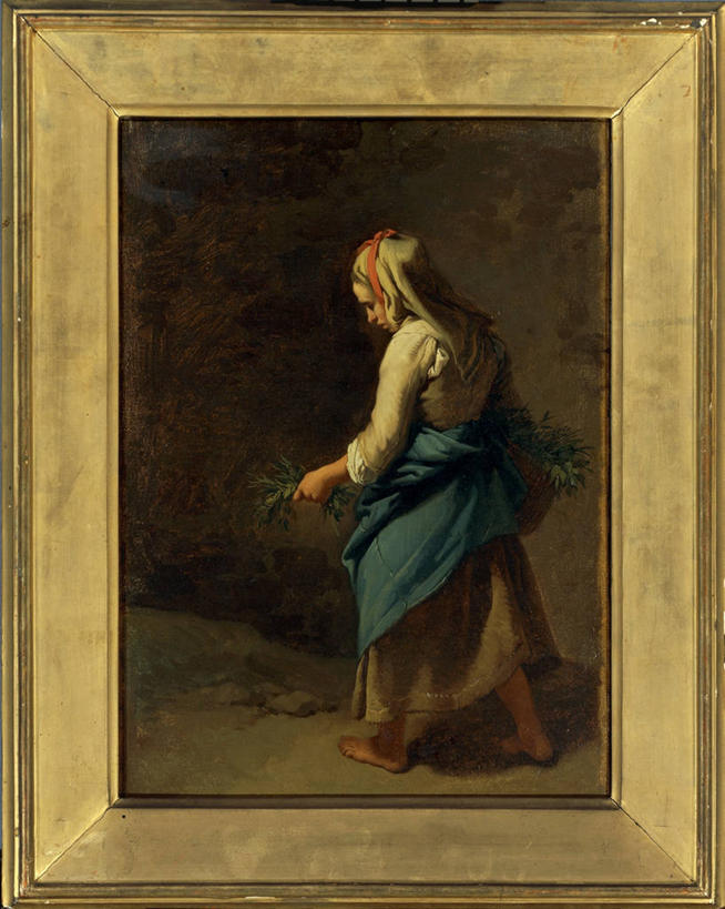 成年人,一个人,竖图,室外,侧面,民族服装,绘画,植物,油画,仅一个女性,艺术,头巾,头饰,古典,拿着,注视,文化,工人,发饰,工艺品,观察,看,品味,赤脚,摄影,观看,美术,察看,高雅,贫穷,关注,18世纪,美学,员工,步行,彩图,传统服装,民俗服,匠人,劳动者,体力工,布面油画