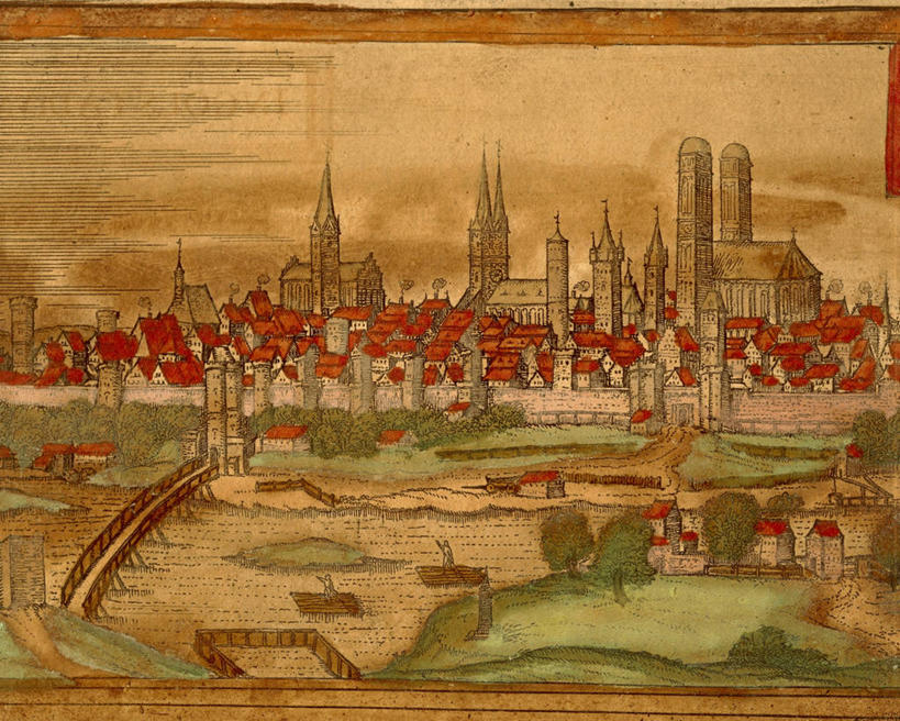 无人,教堂,横图,插画,数码,科技,山,地图,德国,阴影,网络,城镇,塔,高光,几何,计算机图形,合成,图画,历史,慕尼黑,圣母教堂,画,摄影,古董,电脑合成图,数码合成图,合成图,漫画,德国文化,写实,具体,具象,自然地理,彩图,雕刻术,地图学