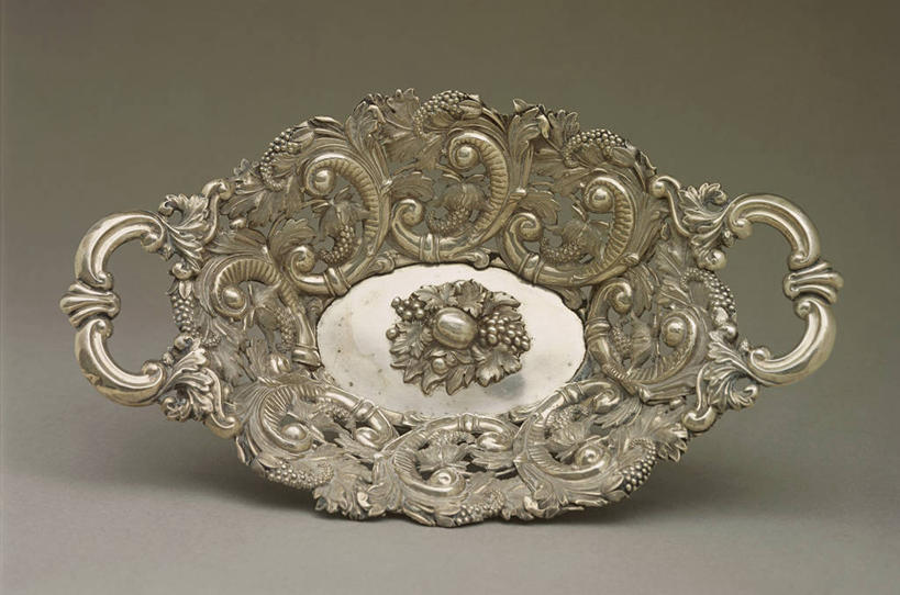 无人,横图,蔬菜,银,对称,装饰,光线,金属,篮子,光芒,历史,古代,一个,财富,摄影,单个,古董,考古学,华贵,式样,美术工艺,彩图,影棚拍摄