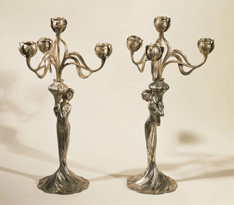 无人,横图,艺术,烛台,两个,摄影,古董,美术工艺,彩图,影棚拍摄