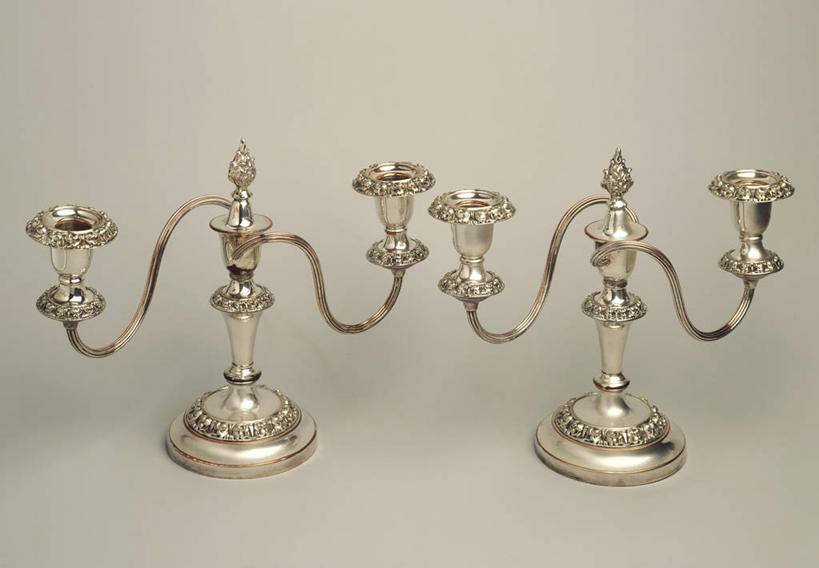 无人,横图,烛台,两个,摄影,古董,美术工艺,彩图,影棚拍摄