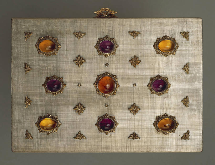 无人,横图,文字,盒子,摄影,化妆包,古董,华贵,紫水晶,美术工艺,黄玉,彩图,影棚拍摄