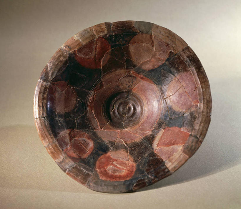 无人,横图,特写,圆形,一个,茶碟,摄影,单个,古代文明,史前时代,彩图,影棚拍摄