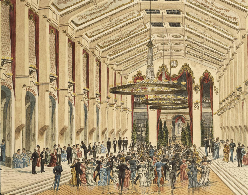 成年人,横图,室内,聚会,奥地利,维也纳,印刷,聚餐,首都,历史,球,摄影,舞厅,高雅,水晶吊灯,男人,女人,休闲活动,彩图,舞蹈