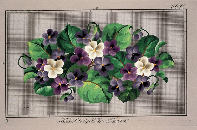 无人,横图,紫罗兰,纺织品,刺绣,花纹,装饰,紫色,花束,摄影,式样,美术工艺,彩图,影棚拍摄,传统文化