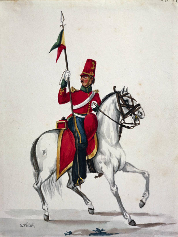 成年人,一个人,竖图,插画,绘画,数码,科技,马,仅一个男性,士兵,骑马,阴影,艺术,军事,网络,高光,几何,计算机图形,合成,图画,历史,画,摄影,颜料,美术,电脑合成图,数码合成图,合成图,军服,漫画,长矛,军队,写实,具体,具象,彩图