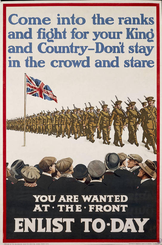 成年人,竖图,室外,白天,一排,士兵,整齐,历史,海报,排列,鸭舌帽,摄影,观看,英文字母,保护,队列,军服,游行,群众,英国文化,军事阅兵,爱国主义,刺刀,美术工艺,招聘,步行,彩图,第一次世界大战,传媒