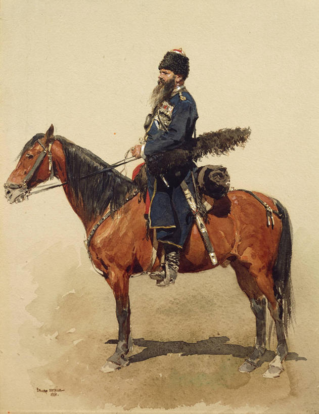 成年人,胡须,一个人,警察,警卫,竖图,插画,侧面,绘画,数码,科技,马,帽子,仅一个男性,骑马,阴影,艺术,军事,网络,高光,几何,计算机图形,古典,合成,图画,历史,文化,画,工艺品,品味,摄影,颜料,美术,电脑合成图,数码合成图,高雅,合成图,军服,漫画,写实,具体,具象,美学,美术工艺,胡子,络腮胡,保安,警卫员,看守,卫兵,彩图,俄罗斯文化,哥萨克人