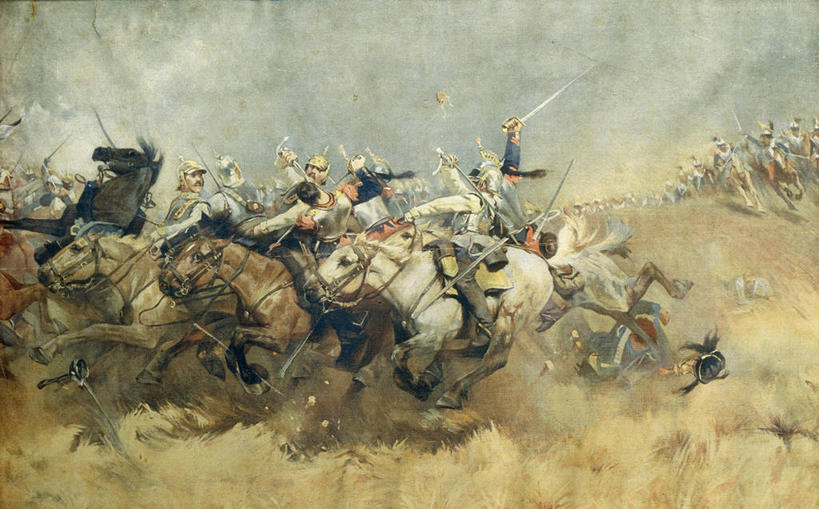 横图,插画,室外,白天,数码,科技,马,德国,阴影,冲突,军事,网络,许多人,高光,几何,计算机图形,合成,图画,历史,画,一群人,摄影,灰尘,电脑合成图,数码合成图,合成图,打斗,进攻,漫画,德国文化,写实,具体,具象,战役,战场,彩图,混沌,马刀