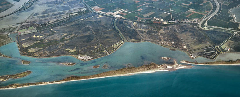 无人,横图,全景,俯视,航拍,室外,白天,河流,意大利,海岸线,摄影,宁静,鸟瞰,威尼托大区,三角洲,彩图,高角度拍摄,旅行,波河