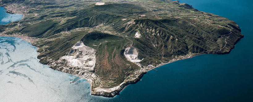 无人,横图,全景,俯视,航拍,室外,白天,意大利,海岸线,城镇,摄影,宁静,地中海,鸟瞰,意大利文化,伊奥利亚群岛,彩图,高角度拍摄,旅行