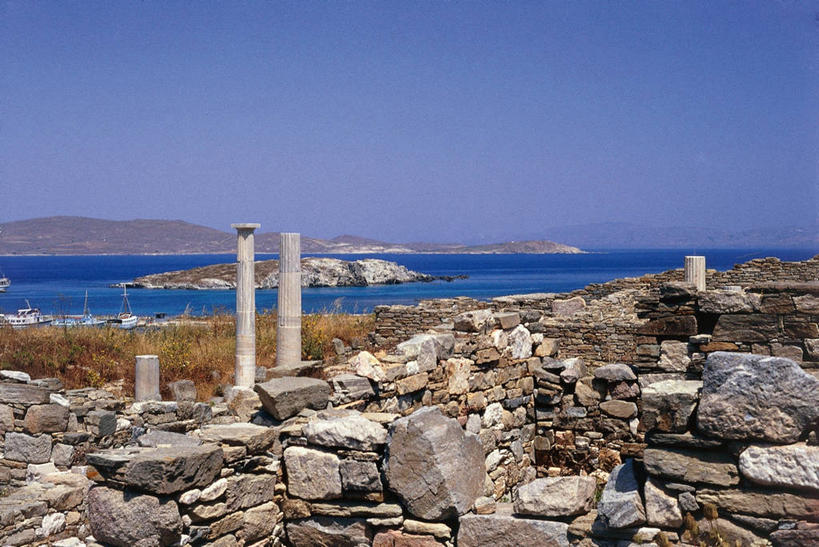 无人,横图,室外,白天,希腊,欧洲,图像,摄影,基克拉迪群岛,南欧,构图,古代文明,阿波罗神殿,彩图,时空,状态