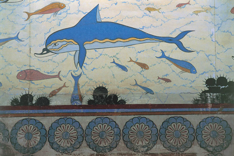 无人,宫殿,横图,室内,特写,绘画,海洋,水,海豚,野生动物,希腊,欧洲,艺术,墙,围墙,古典,图像,历史,文化,鱼类,壁画,动物,工艺品,品味,摄影,美术,高雅,地中海文化,南欧,希腊文化,主题,克里特岛,美学,构图,鲸类,克诺塞斯,彩图,旅行,时空,传统文化,状态,脊椎动物亚门