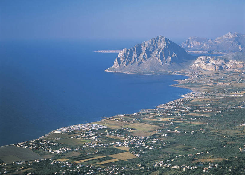 无人,横图,俯视,室外,白天,海洋,山,意大利,欧洲,海岸线,蓝色,天空,自然,摄影,宁静,西西里,地中海文化,意大利文化,海滩,彩图,高角度拍摄,圣维托洛卡波