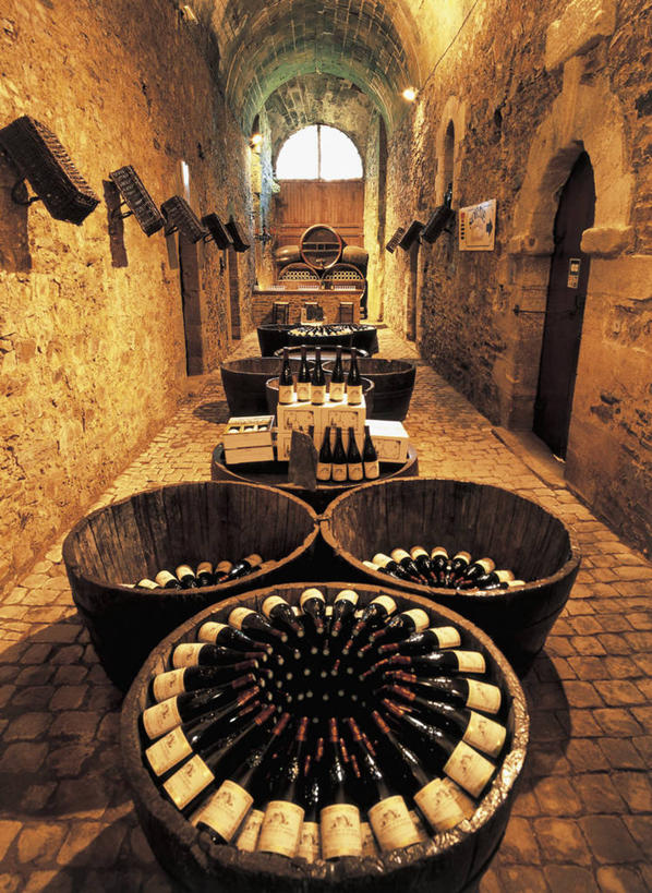 葡萄酒,无人,竖图,室内,建筑,法国,欧洲,丰富,城堡,拱门,酒类,仓库,历史,饮食,酒窖,酒,酒瓶,饮料,容器,零售,摄影,地中海文化,卢瓦尔河谷,布里萨克城堡,彩图,过去