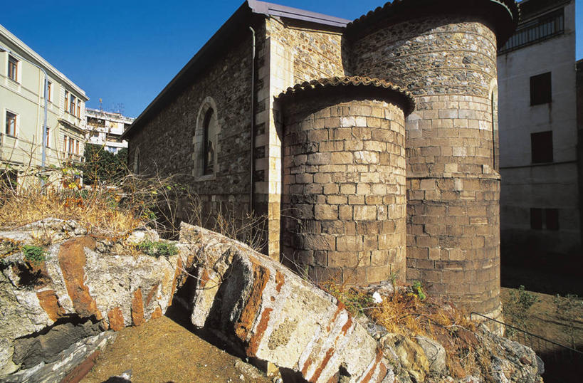 无人,教堂,横图,室外,白天,建筑,意大利,欧洲,首都,历史,废墟,蓝色,摄影,宗教,基督教,西西里,宗教建筑,地中海文化,南欧,柔焦,意大利文化,万里无云,意大利共和国,西西里岛,墨西拿,灵性,彩图,旅行,墨西拿省,过去