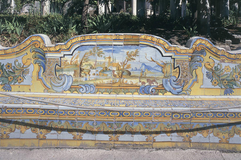 无人,横图,室外,特写,白天,意大利,欧洲,墙,壁画,树,摄影,回廊,地中海文化,意大利文化,坎帕尼亚,设计,彩图