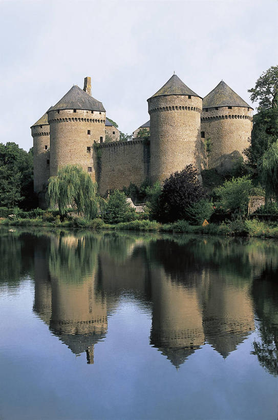 无人,竖图,室外,白天,建筑,法国,欧洲,反射,城堡,池塘,尖顶,历史,树,天空,摄影,西欧,地中海文化,法兰西,法兰西共和国,法兰西第五共和国,卢瓦尔河,罗亚尔河,彩图,过去