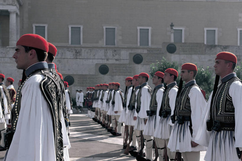 人群,制服,希腊,欧洲,士兵,首都,许多人,一群人,西欧,南欧,军服,雅典,军队,阿提卡,中部希腊大区,自然地理,步兵