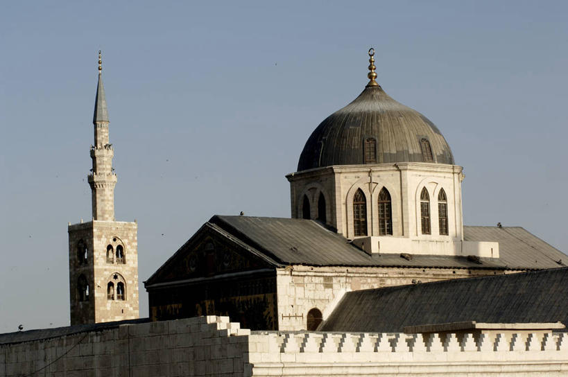 无人,横图,室外,白天,窗户,城市,建筑,叙利亚,亚洲,装饰,塔,尖顶,首都,历史,顶部,地标建筑,摄影,宗教,尖塔,伊斯兰教,中东,圆顶建筑,宗教建筑,地中海文化,清真寺,大清真寺,古代史,灵性,大马士革,倭马亚大清真寺,彩图,旅行,传统文化,联合国教科文组织,过去