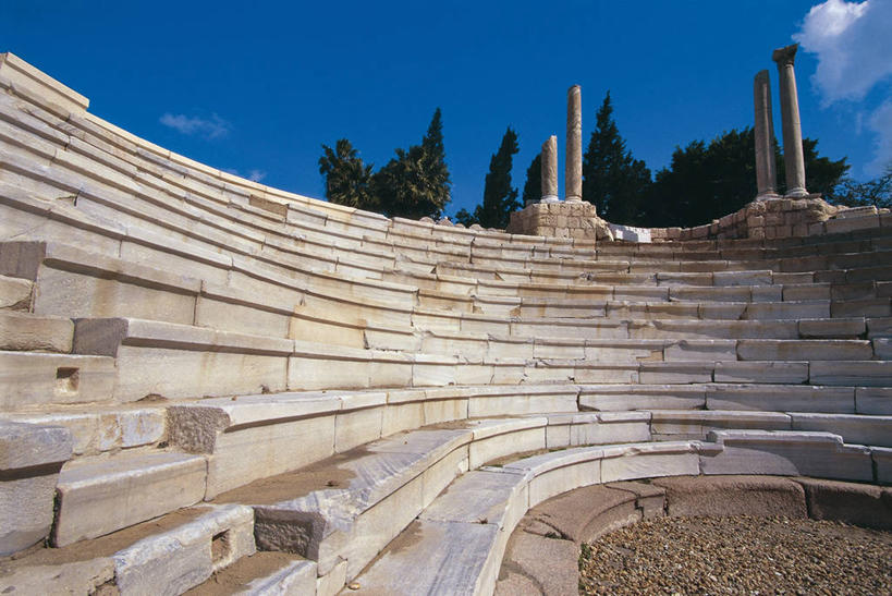 无人,横图,室外,白天,建筑,埃及,台阶,座位,摄影,中东,北非,亚历山大港,古埃及文明,古代文明,圆形剧场,彩图