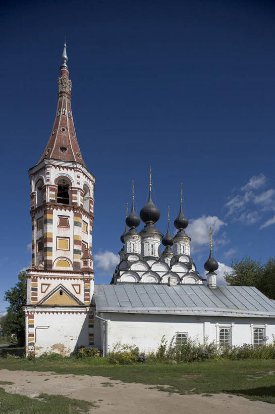 无人,竖图,室外,白天,建筑,俄罗斯,纪念碑,塔,尖顶,历史,地标建筑,摄影,宗教,圆顶建筑,宗教建筑,修道院,东正教,彩图,苏兹达尔,俄罗斯文化,联合国教科文组织
