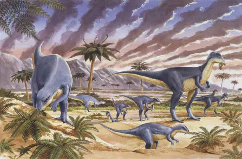 无人,横图,插画,室外,白天,数码,科技,山,植物,棕榈树,野生动物,叶子,阴影,网络,云,绿叶,高光,几何,计算机图形,合成,图画,历史,画,树,树木,绿色,风景,天空,自然,动物,嫩叶,恐龙,生长,成长,环境,电脑合成图,数码合成图,合成图,漫画,棕榈叶,写实,具体,具象,橡树龙,侏罗纪,古代史,地质学,史前时代,叶,叶片,棕树,棕榈,彩图,过去,古生物学