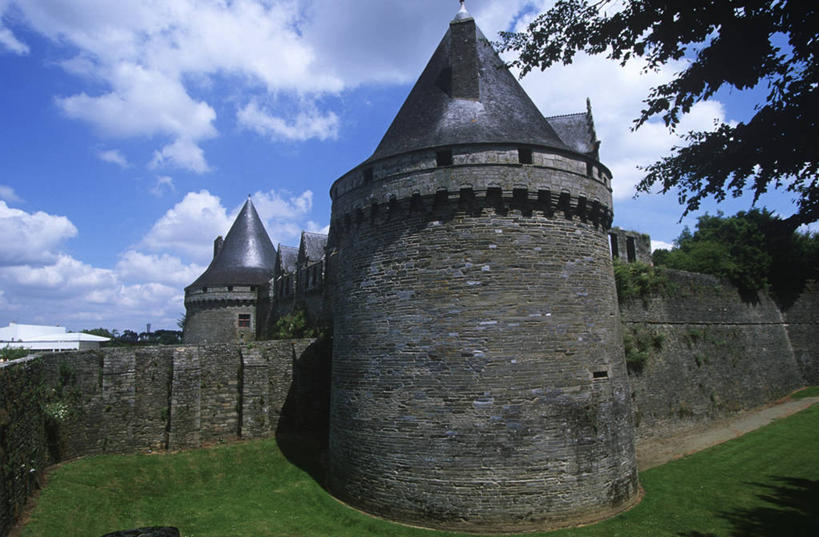 无人,横图,室外,白天,建筑,法国,城堡,云,纪念碑,围墙,塔,历史,天空,摄影,保护,布列塔尼,要塞,中欧,莫尔比昂省,彩图