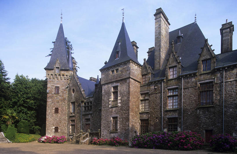 无人,横图,室外,白天,建筑,法国,欧洲,城堡,历史,摄影,布列塔尼,西欧,法兰西,哥特式风格,中欧,法兰西共和国,法兰西第五共和国,布列塔尼半岛,布列塔尼地区,伊勒.维莱讷省,彩图,旅行