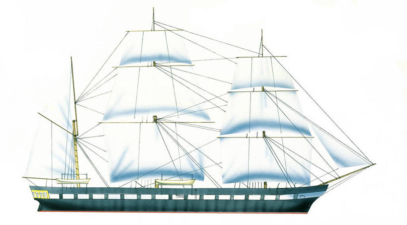 无人,横图,全景,白色背景,船,意大利,军事,历史,一个,白色,帆,运输,摄影,单个,航海,南欧,海军,帆樯,桅竿,彩图,帆柱,英国海军,英国皇家海军