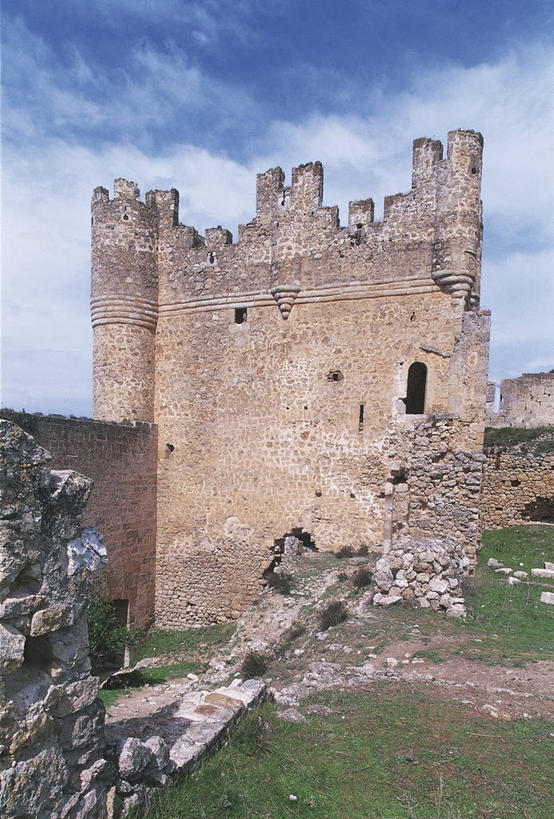 无人,竖图,室外,白天,建筑,西班牙,欧洲,城堡,历史,废墟,摄影,南欧,伊比利亚半岛,西班牙王国,卡斯蒂利亚,莱昂,卡斯蒂利亚.莱昂,莱昂省,彩图,旅行