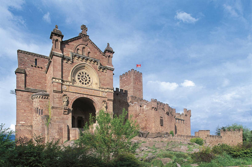 无人,横图,室外,白天,建筑,西班牙,城堡,历史,摄影,伊比利亚半岛,纳瓦拉,彩图,旅行