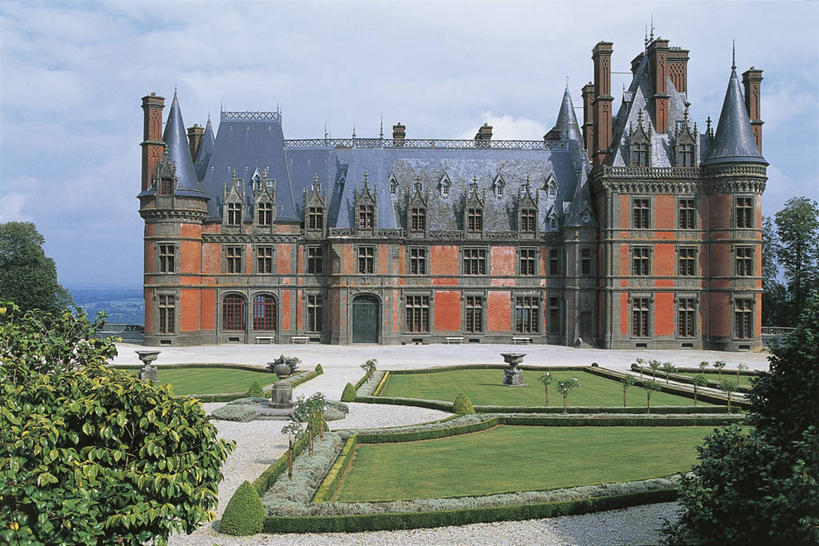 无人,横图,室外,白天,植物,建筑,法国,欧洲,城堡,文艺复兴,摄影,园林,布列塔尼,将军,自然地理,彩图