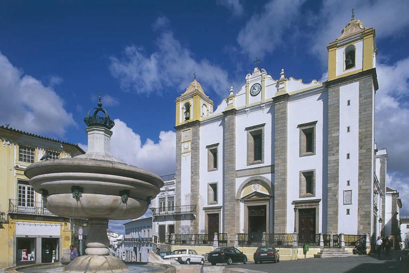 无人,横图,建筑,喷泉,葡萄牙,欧洲,联合国,文艺复兴,摄影,宗教,基督教,古典风格,伊比利亚半岛,阿连特茹,埃武拉,自然地理,彩图,联合国教科文组织