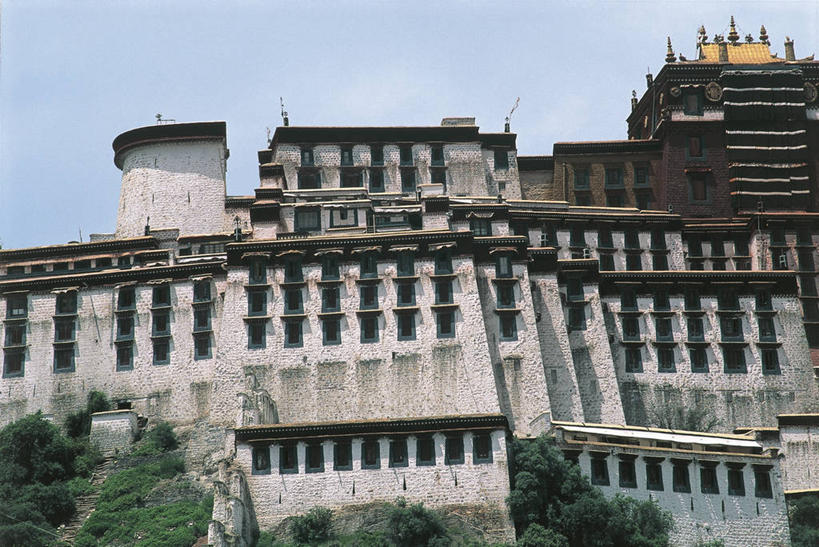 无人,横图,仰视,建筑,布达拉宫,中国,亚洲,联合国,首都,拉萨,摄影,宗教,佛教,中国文化,将军,西藏自治区,自然地理,彩图,低角度拍摄,联合国教科文组织