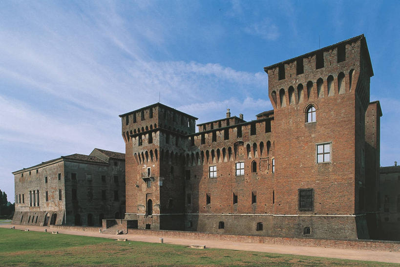 无人,横图,室外,白天,建筑,意大利,城堡,塔,历史,蓝色,天空,摄影,要塞,意大利文化,伦巴第大区,彩图