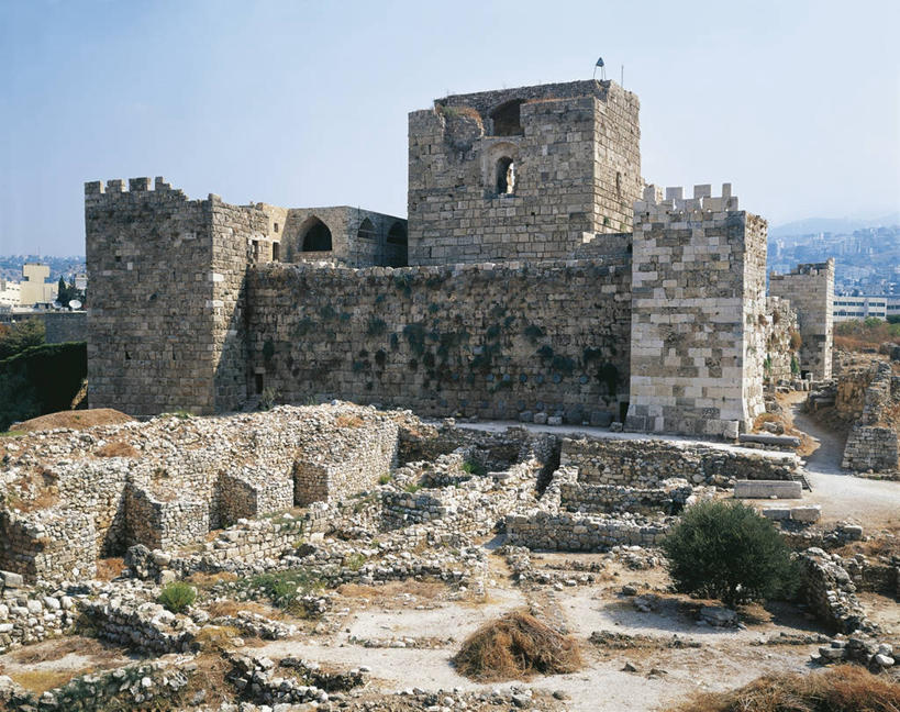 无人,横图,室外,白天,建筑,黎巴嫩,城堡,历史,城墙,废墟,地标建筑,摄影,部分,考古学,万里无云,古代文明,彩图